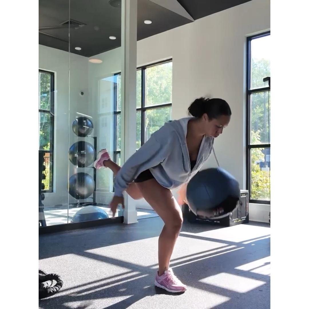 Med ball workout finisher