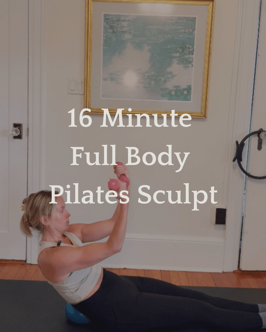 16 Min Pilates Sculpt with Ball and Weights