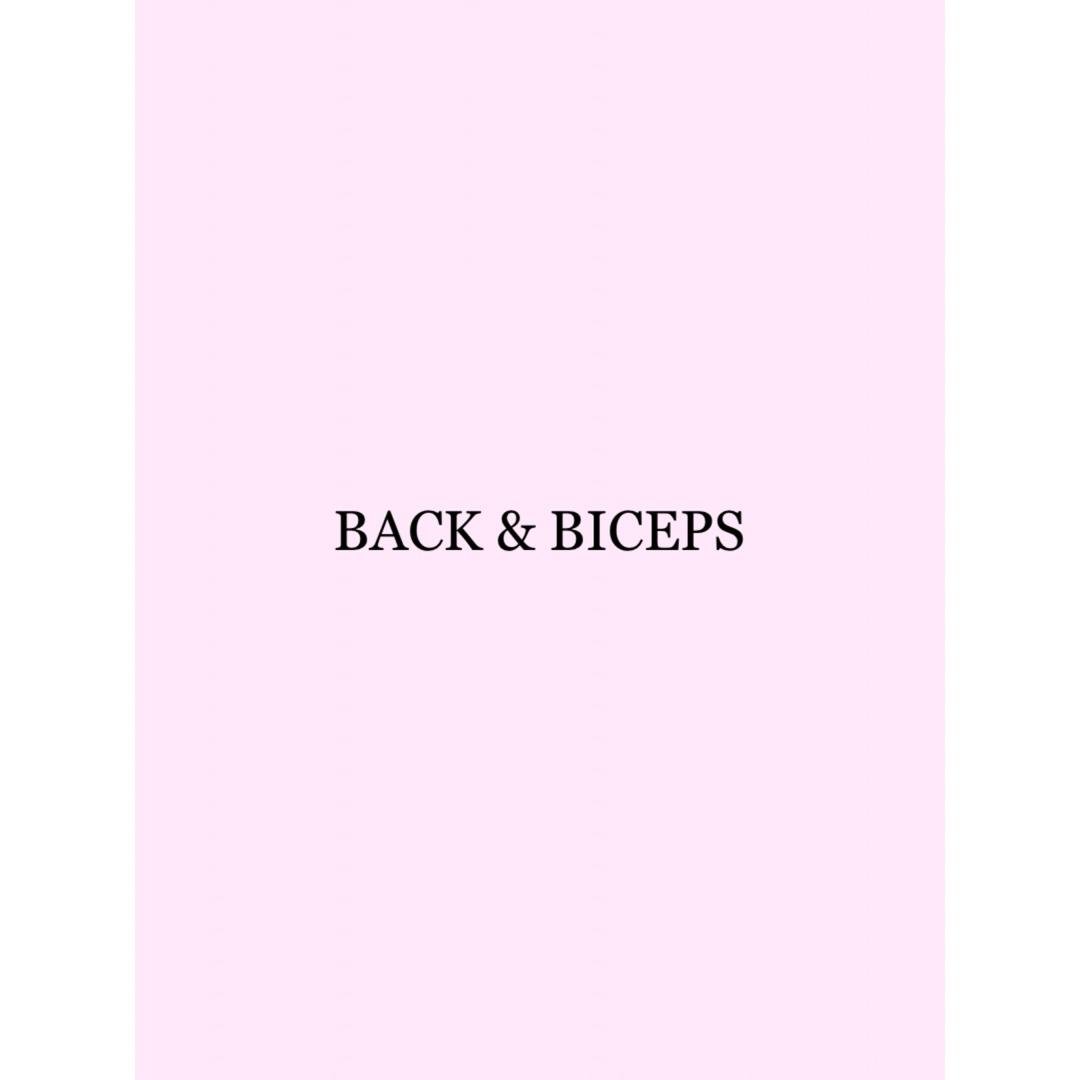 Week 1, Day 3 - Upper Body (Back & Bicep)