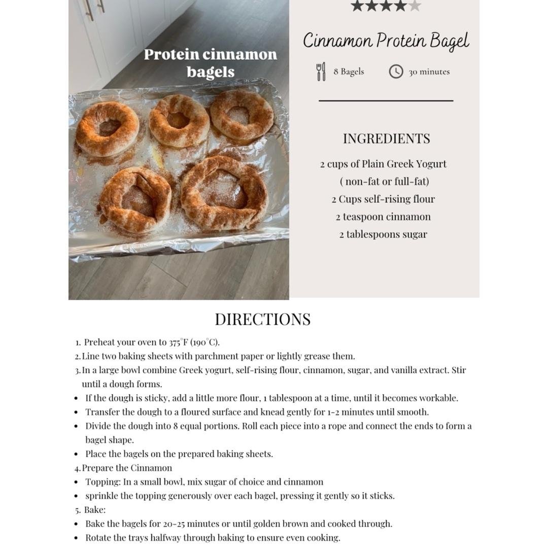 Protein Cinnamon bagels