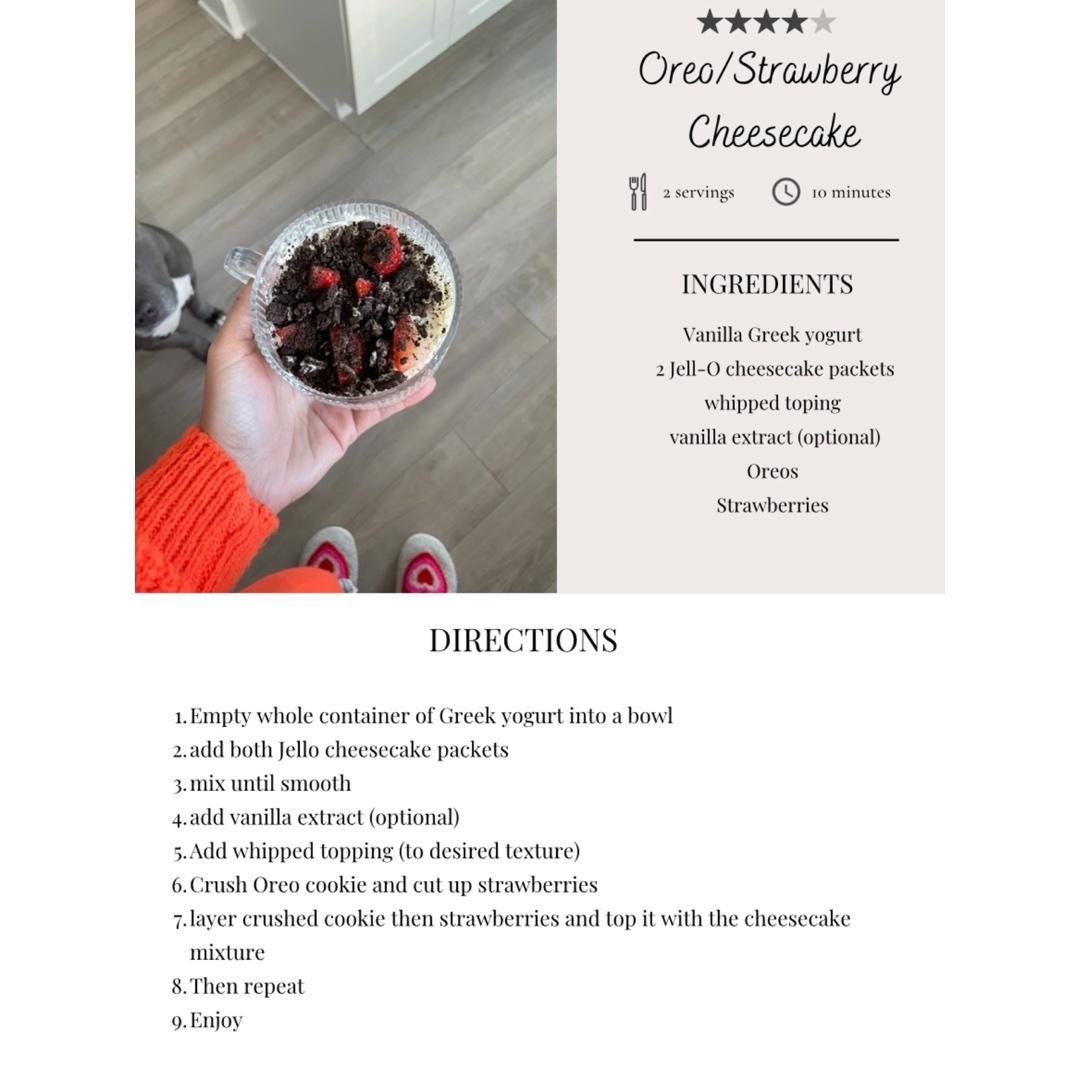 Oreo/Strawberry
Cheesecake