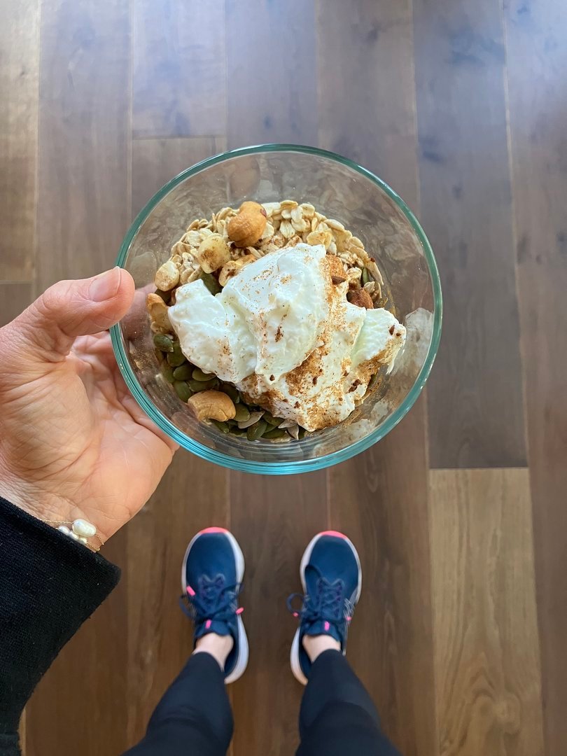 Overnight Oats with Yogurt Nuts and Seeds