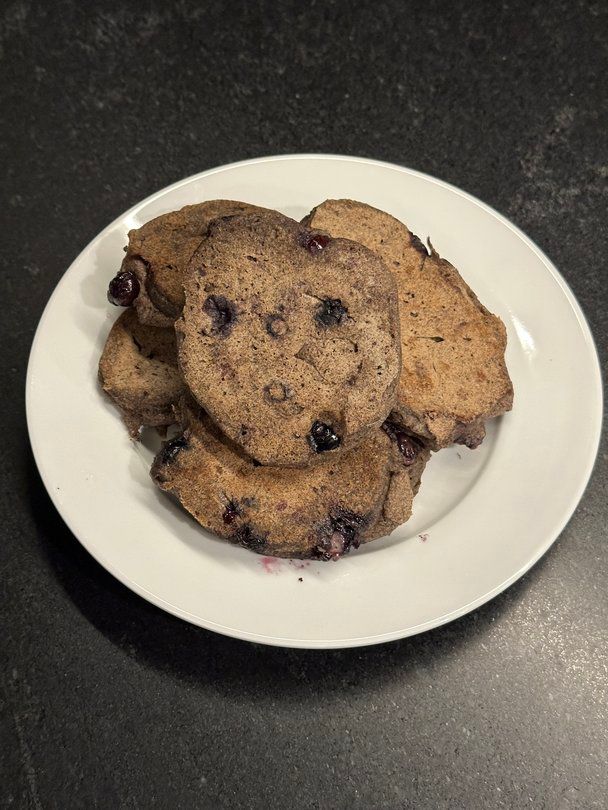 GF & Vegan Blueberry Buckwheat Pancakes