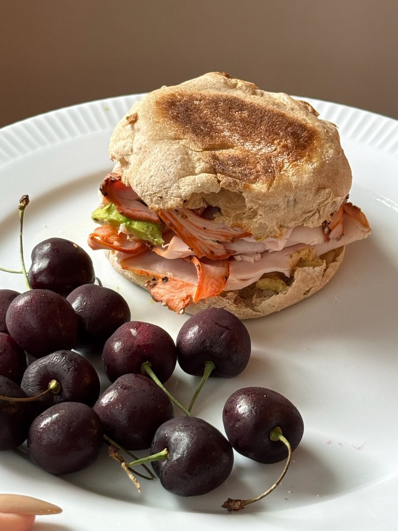 Turkey & Cheddar English Muffin Sandwich
