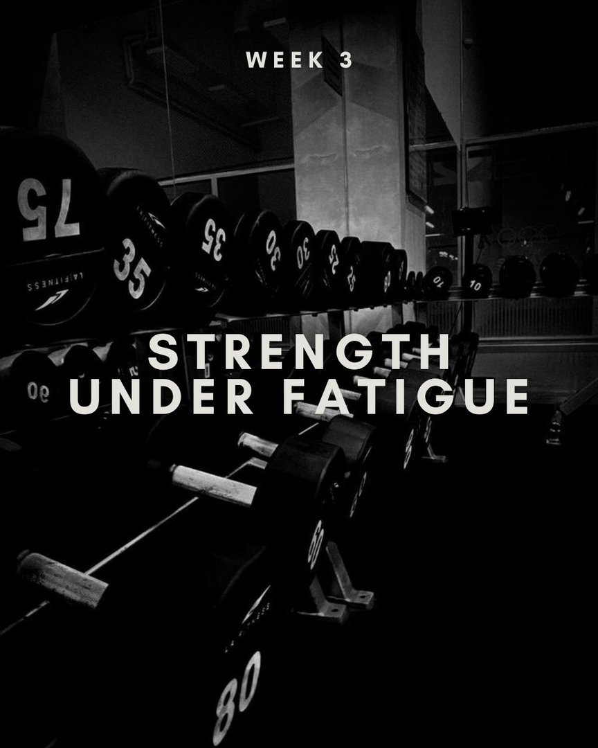 Week 3 – Upper Body Workout #1: Strength Under Fatigue