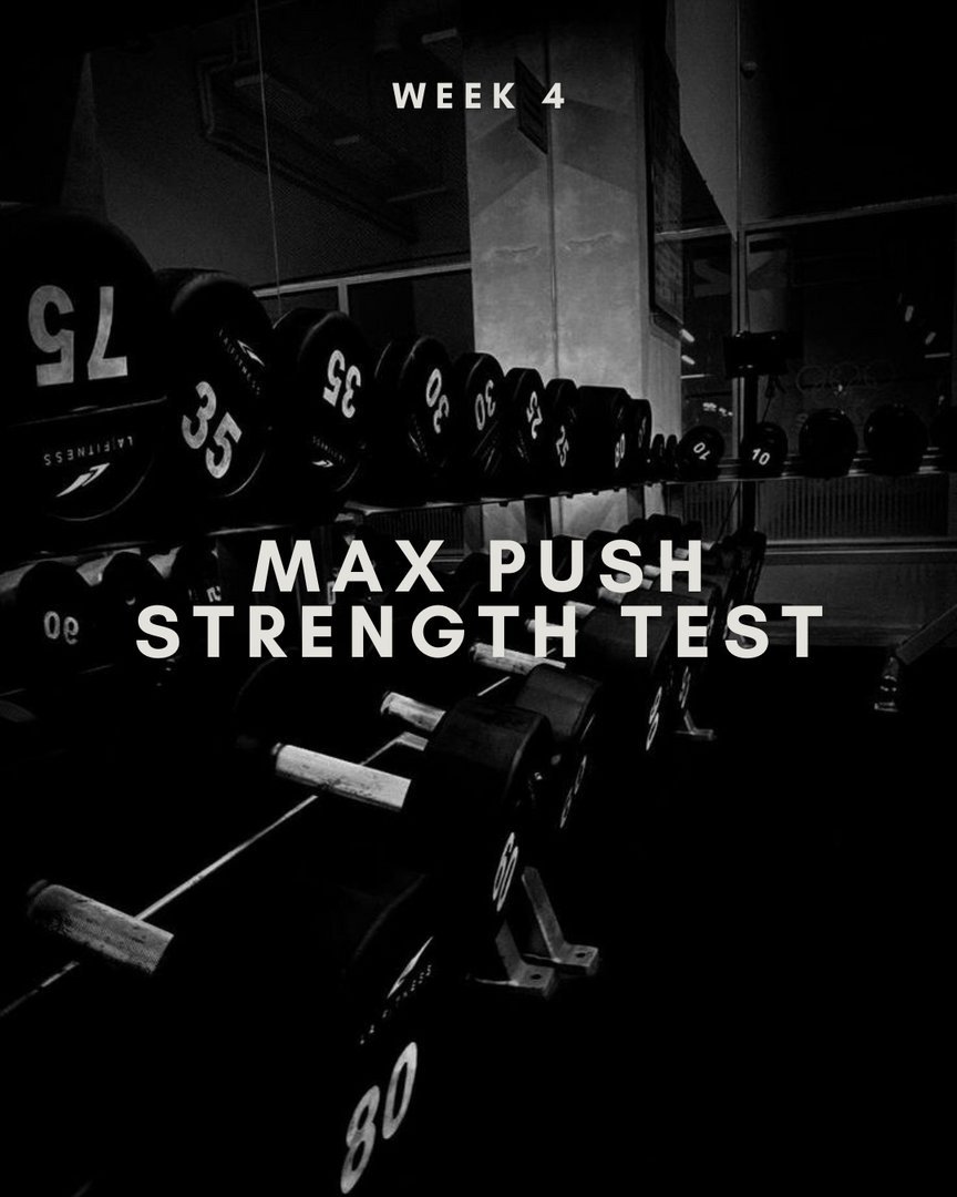 Week 4 – Upper Body Workout #1: Max Push Strength Test