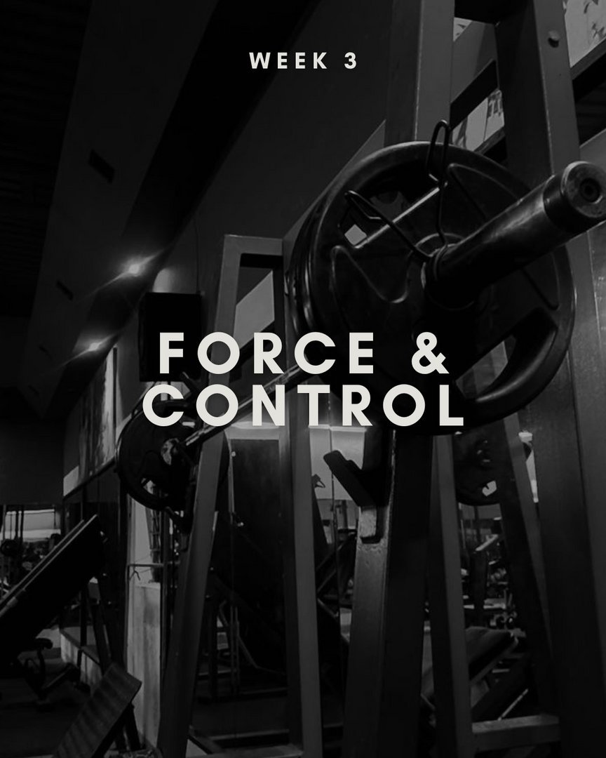 Week 3 – Lower Body Workout #1: Force & Control