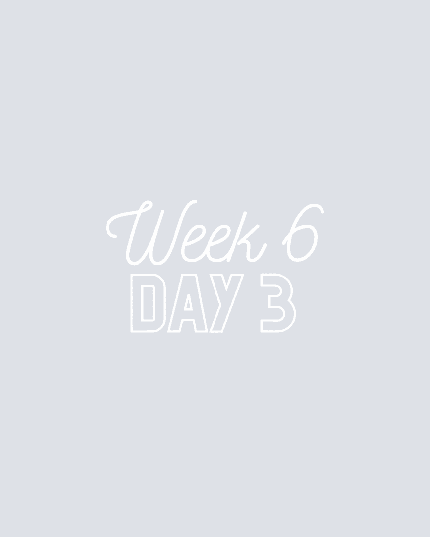 FINAL DAY! Week 6 | Day 3