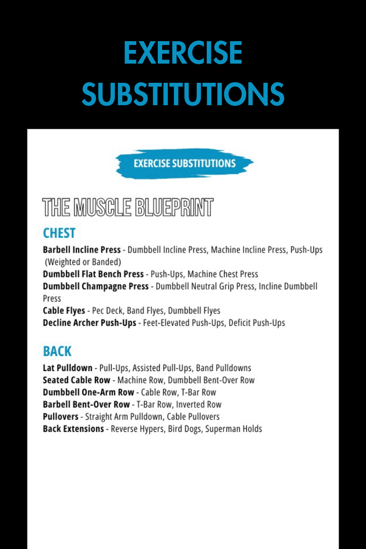 EXERCISE SUBSTITUTIONS