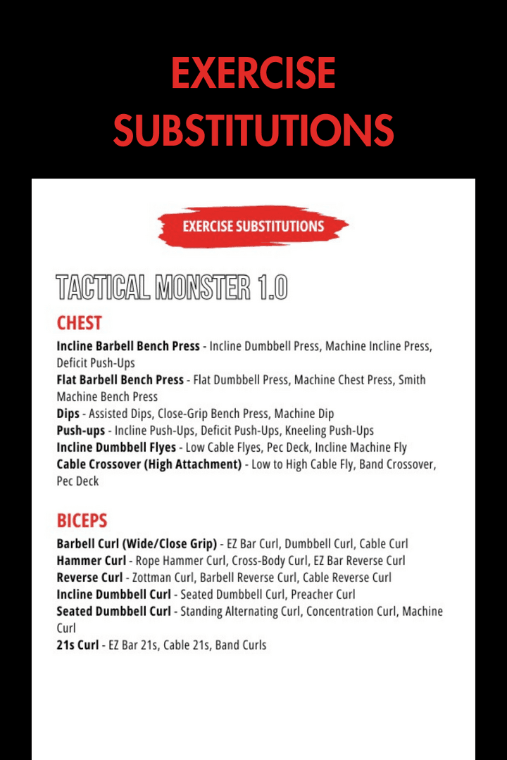 EXERCISE SUBSTITUTIONS