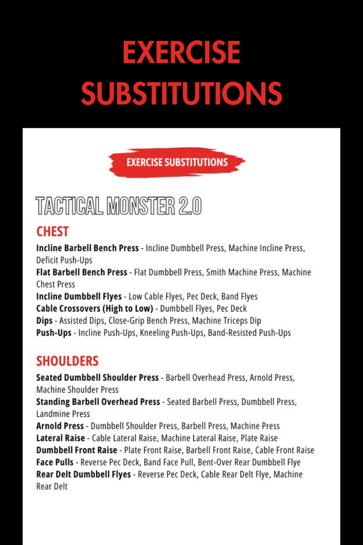 EXERCISE SUBSTITUTIONS