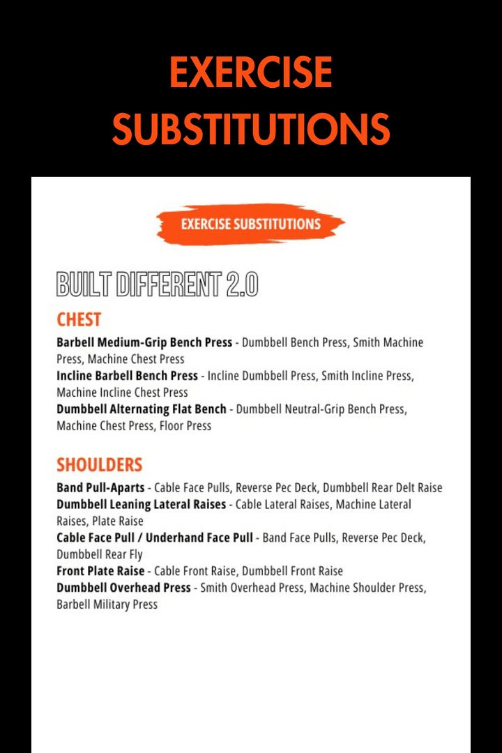 EXERCISE SUBSTITUTIONS