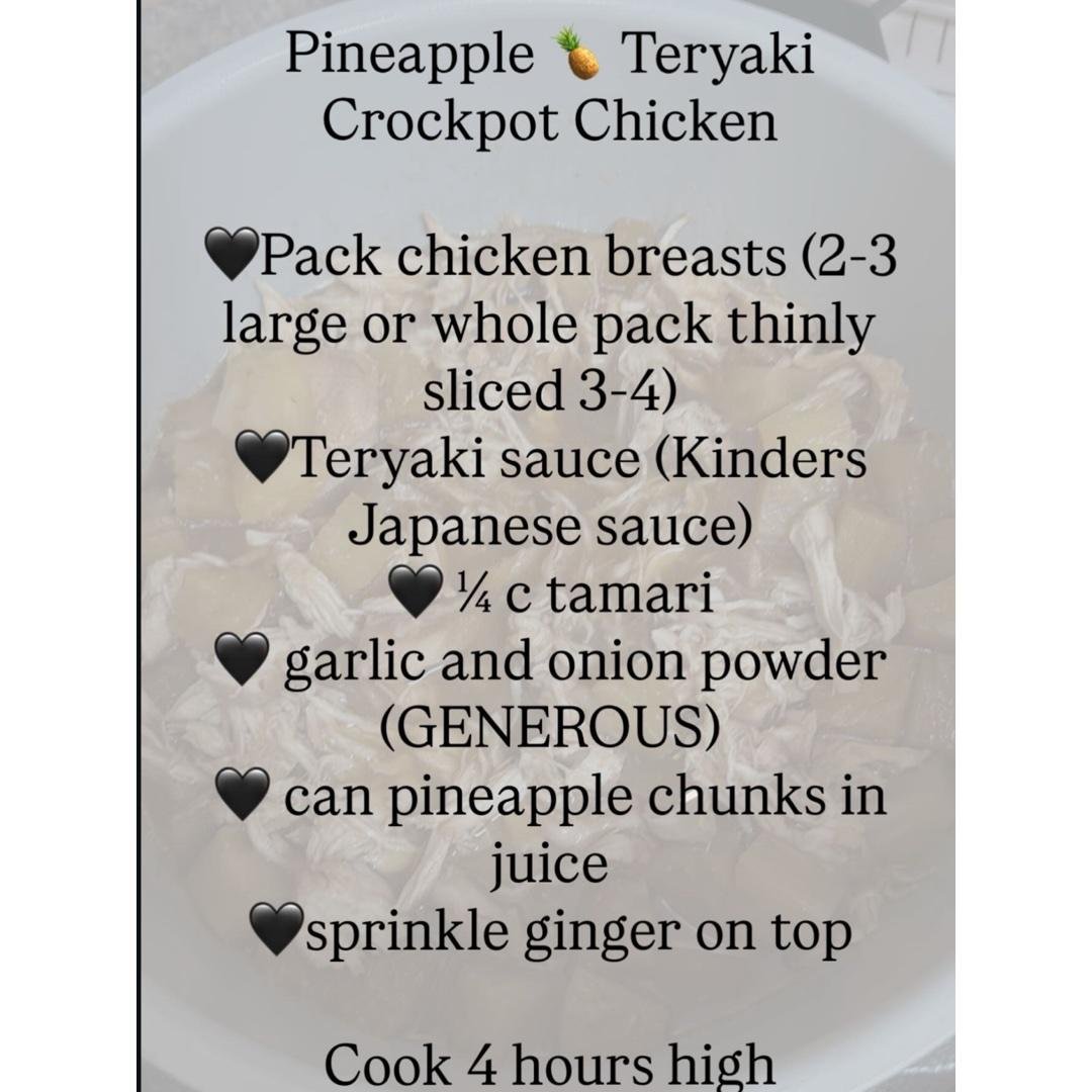 Pineapple Crockpot Teryaki Chicken 🍍