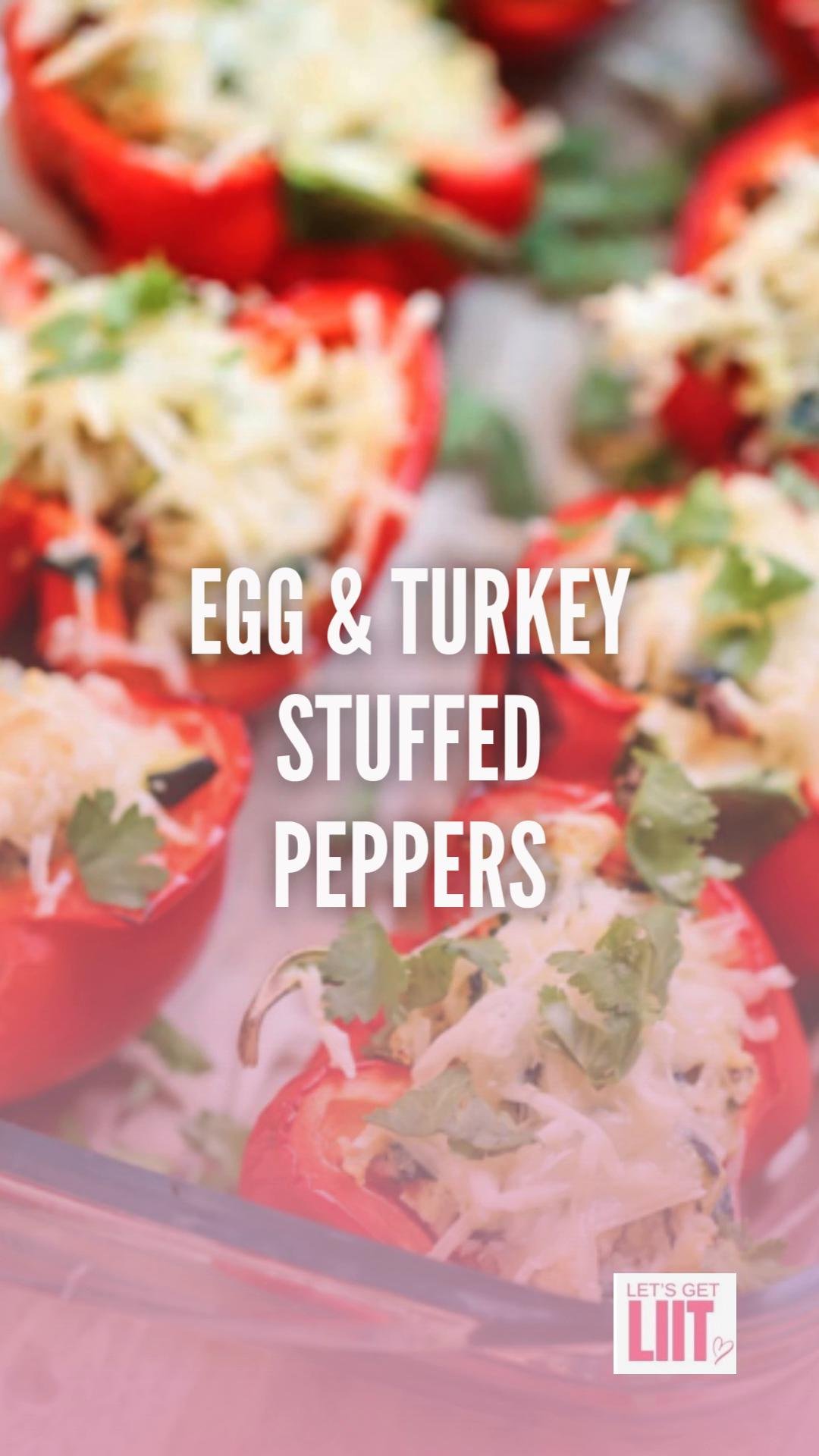 Egg & Turkey Stuffed Peppers