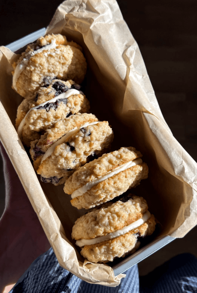 Lemon Blueberry Cream Pies