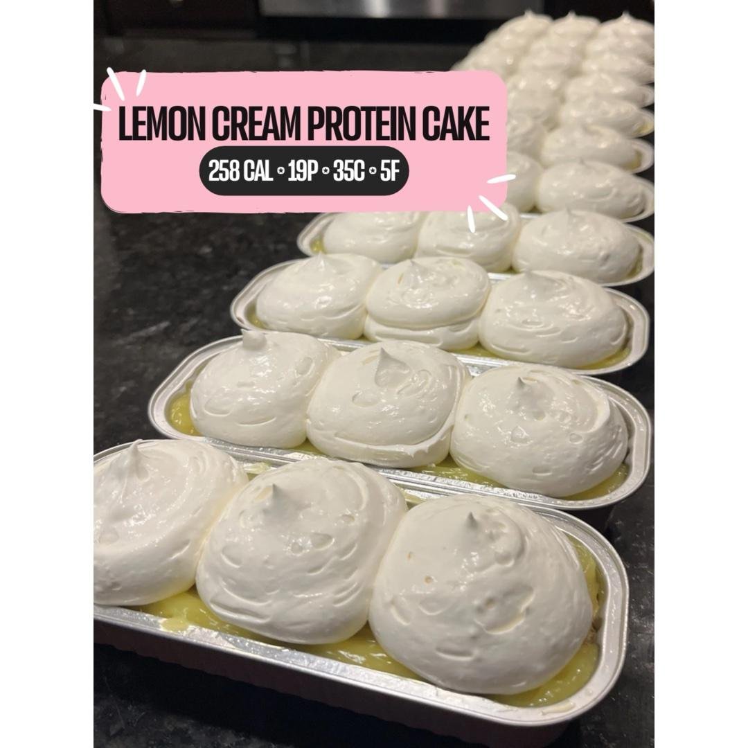 Lemon Protein Cream Cake 🍋🎂