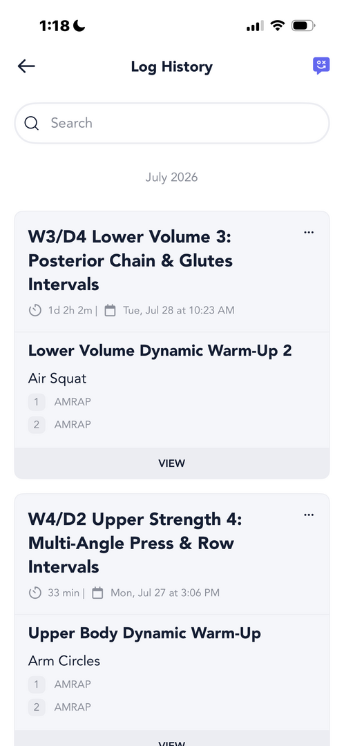 Tracking in the app
